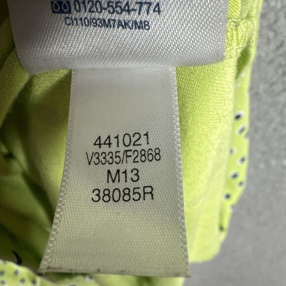 Lands End Dress Womens Jersey Knit Small 6-8 Surplice Faux Wrap Green Polka Dots - Picture 12 of 15